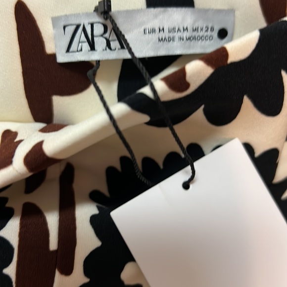 Zara NWT size medium floral geometric wide leg pant - Picture 7 of 10